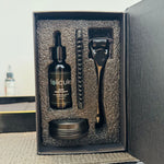 Folicule Beard Kit contents laid out