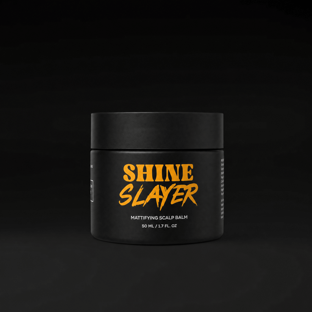 Folicule Shine Slayer mattifying scalp balm jar