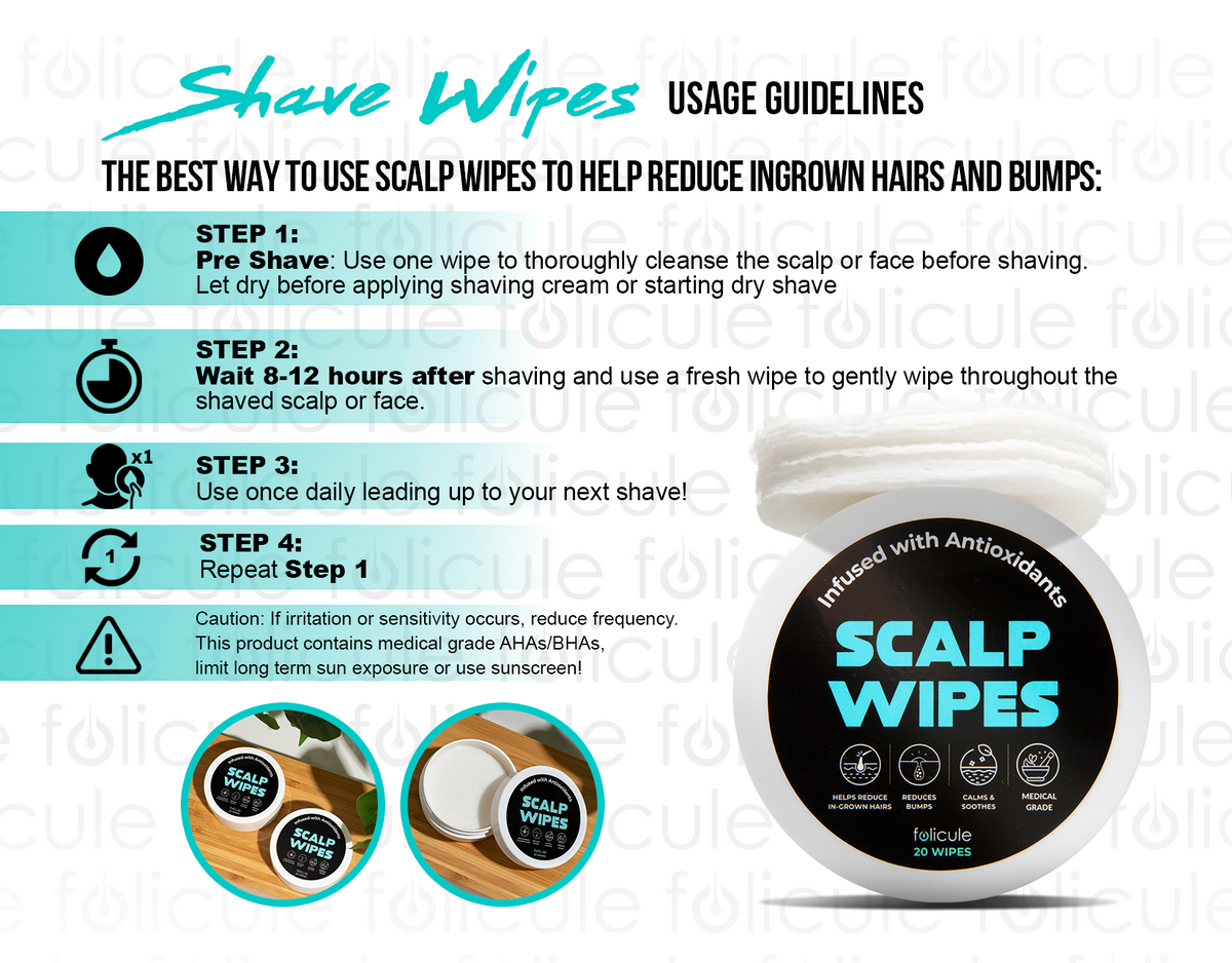 Folicule Scalp Wipes, single wipe